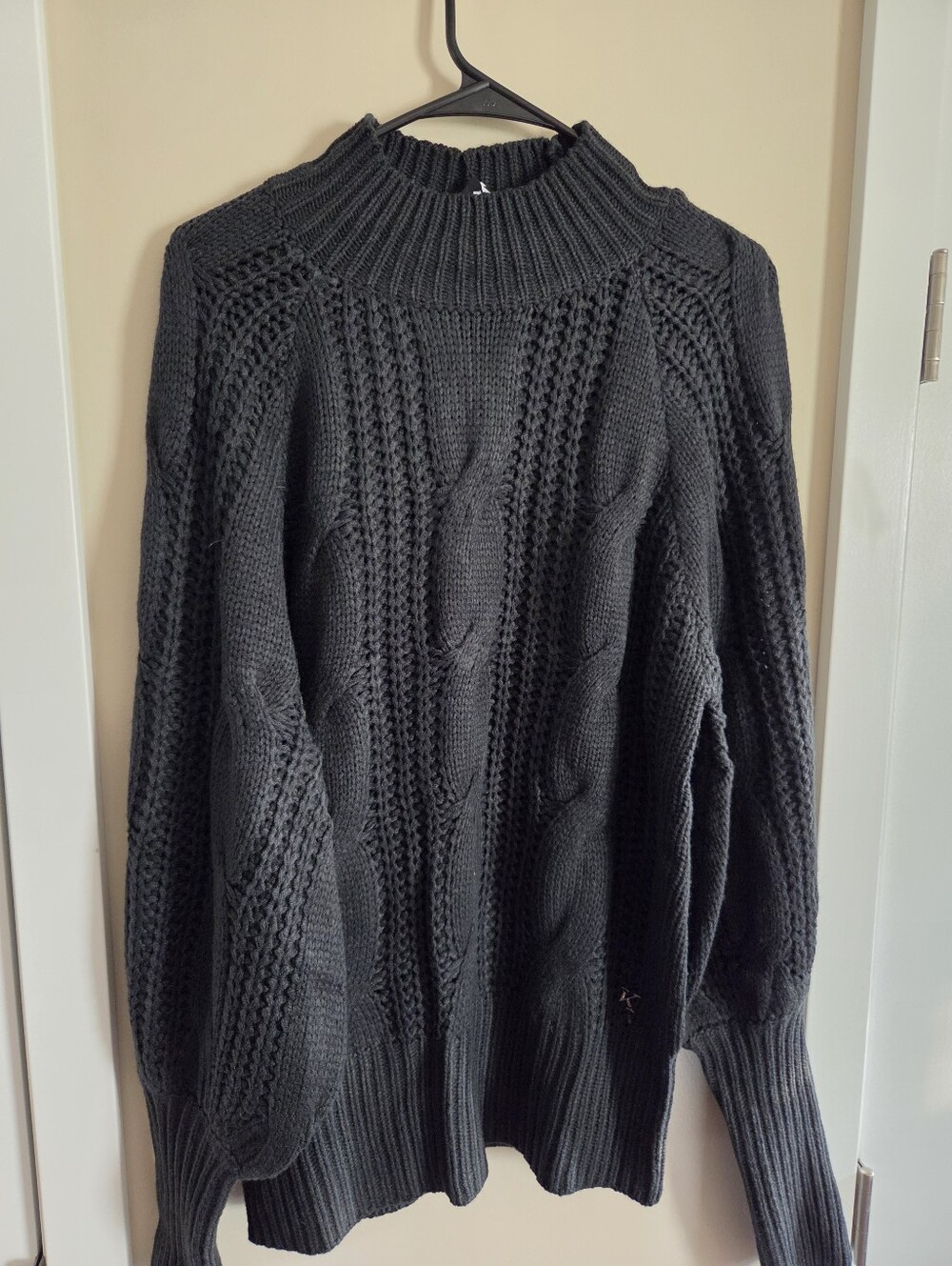 Killstar Green Black Cable Knit Crewneck Sweater Goth Dark Academia New Loose